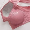thumbnail image 5 of WCJM Pink Bras For Women Front Closure Bras Comfort Breathable Plus Size Daily Bras No Underwire Full Support, 5 of 9