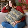 thumbnail image 3 of Plutus 24" x 24" Arrows Stripe Luxury Throw Pillow in Blue, 3 of 3