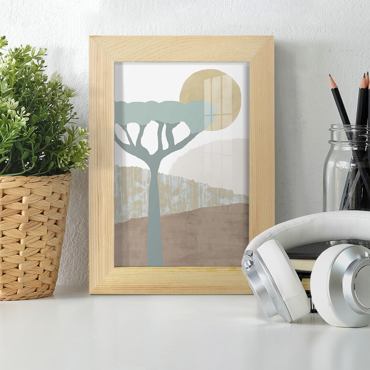 Ennerdale II - Framed Print w/glass - Natural Wood