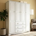 thumbnail image 2 of 100% Solid Wood Family Wardrobe by Palace Imports, White. No Shelves Included., 2 of 5