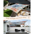 thumbnail image 3 of Sea Turtle Coastal Sun Shade Sail 8'x10' Rectangle Outdoor Shade Canopy, Summer Beach Coral Starfish Wooden Porch Shades Outdoor Sun Blocking Screen, Sunshade Cloth Covers for Patio/Deck/Garden, 3 of 5