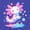 Violet, variant on Manfei Axolotl Amphibian Print 7-Piece Twin Bedding,3D Printed Salamander Bedding Comforter Set,Navy Blue Reversible