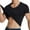 Black, variant on Summer Fitness Men's Solid Color V Neck Short Sleeve Pullover T-Shirt Seamless Stretch Tight-Fit Quick-Dry Breathable Athletic Tee for Gym Workout