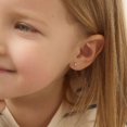 thumbnail image 3 of TheJewelryHut Designer CZ BirthStone Children Yellow Gold Earrings, 3 of 5