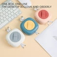 thumbnail image 2 of Charging Data Cable Organizer Rotatable Waterproof Protection Portable Travel Plastic Waterproof Wire Winder School Office Line Storage Case Blue Yellow, 2 of 7