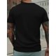 thumbnail image 2 of Camiseta para hombre con frase humorística sobre la cancelación de la adultez. Cuello redondo, poliéster, tejido de punto, estilo casual, ligeramente elástica, corte regular, estampado alfabético. Par, 2 of 4