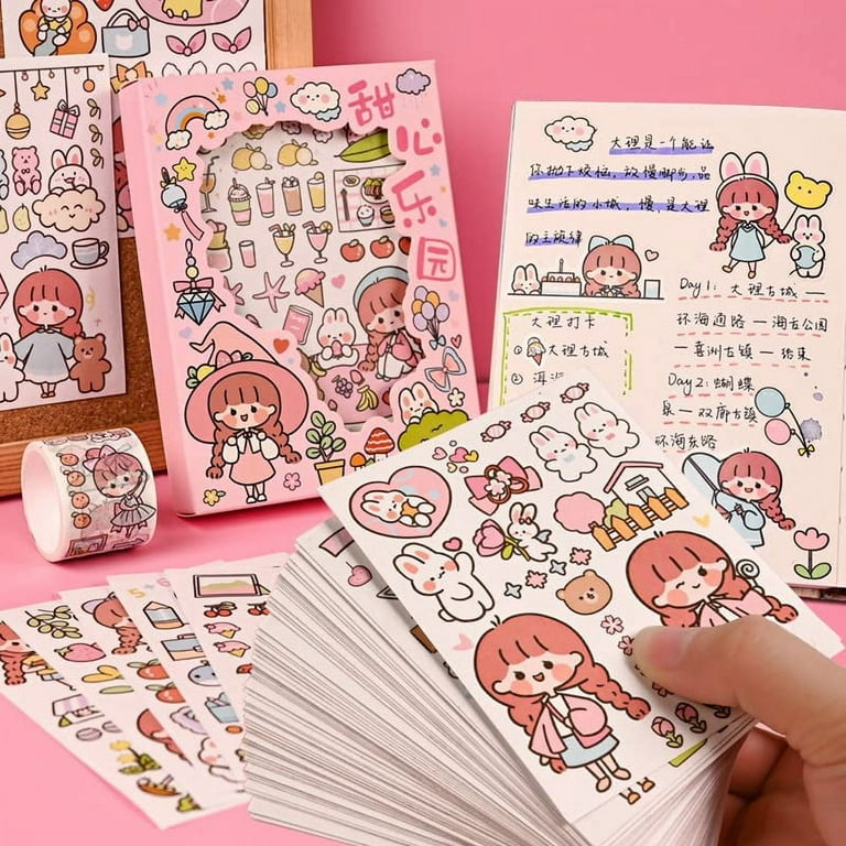 Diary Stickers - Cute Cartoon Diary Stickers Scrapbooking Material