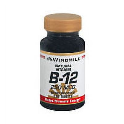 Windmill Vitamin B-12 250 Mcg Tablets - 100 Ea, 2 Pack
