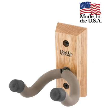 Hold Up Displays - Vertical Gun Hanger and Rifle Storage Securely Holds Firearm and Bow - Real Hardwood Oak Harvested in Wisconsin - Made in (Best Way To Hold A Gun)