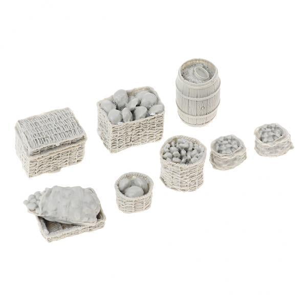 2x1 / 35 Modelos de Barril de Cesta de Suministros de Comida de Militar para de Arena Sunnimix Cesta de comida de escena militar
