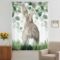 thumbnail image 2 of Easter Sheer Curtains 84 Inches Long, Spring Bunny Botanical Eucalyptus Leaves Plants Light Filering Curtains, Breathable Simi Curtain Privacy Drapes for Living Room Bedroom Window Treatment, 2 of 9