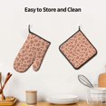thumbnail image 6 of Bingfone fall flower plaid Print Oven Mitts Pot Holders Set 2 PCS for Kitchen for Cooking Grilling Baking BBQ Pot Holders Cook Essentials, 6 of 7