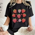 thumbnail image 1 of Essentiels Universitaires Mode Femme Été Col Rond Manches Tombantes Manches Courtes Imprimé Fruits, 1 of 5