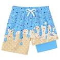 thumbnail image 5 of Glisme Teen Boys Swimsuit Playful Ice Print Swimwear Two Piece Swimsuit With Cute Ice Theme Beach Pool Soft Beach Wear Sky Blue 9-10 Years, 5 of 5