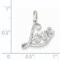 thumbnail image 2 of Pendentif en Forme de Cœur en Argent Sterling 925 Rhodié Plaqué Diamant, 2 of 2