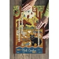 thumbnail image 3 of North Carolina, Forest Animals, Geometric (19x27 inches, Premium 500 Piece Jigsaw Puzzle for Adults and Family, Made in USA), 3 of 4