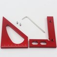thumbnail image 2 of Triangular Ruler Red Triangular Ruler High Aluminum Alloy Triangular Ruler Layout Measuring Tool for Eng, 2 of 10