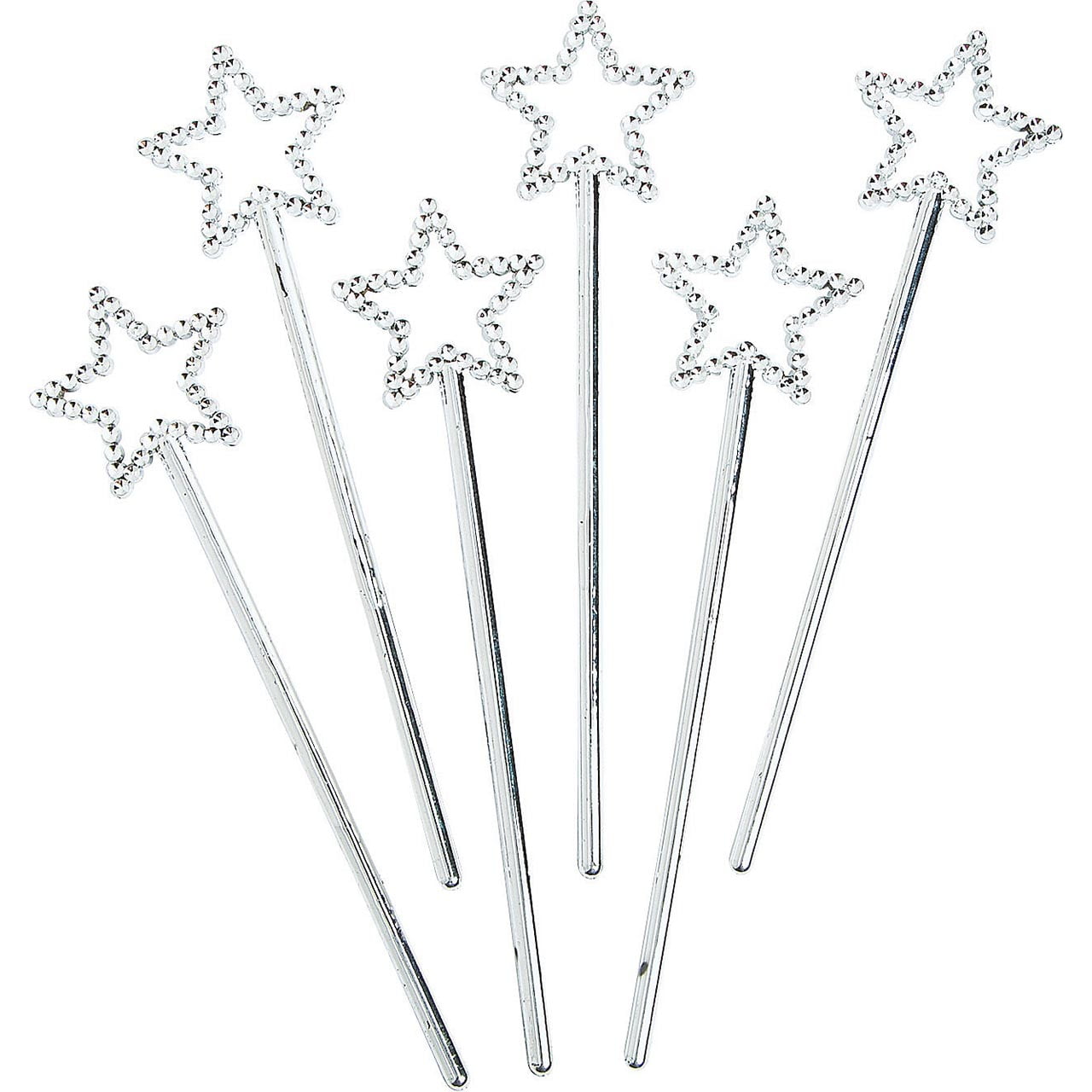 12 x SILVER FAIRY STAR WAND PRINCESS GIRLS GIFT FAVOR BIRTHDAY PARTY BAG FILLERS 
