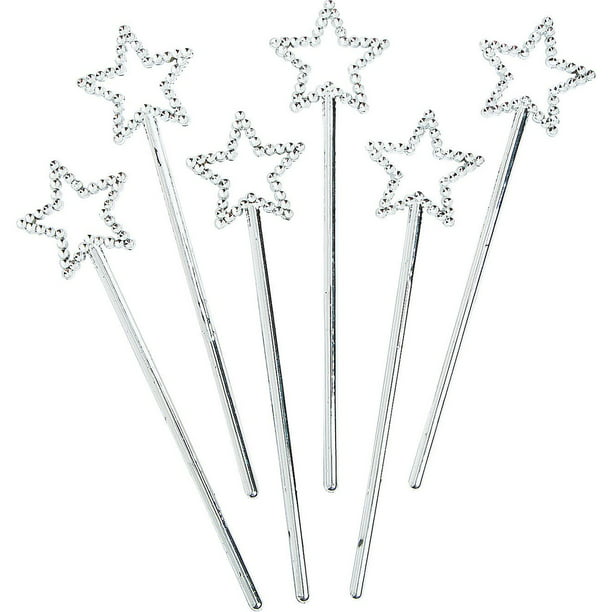 Lot of 24 Mini Star Princess Wands Birthday Party Favors Dress Up 6.5 ...