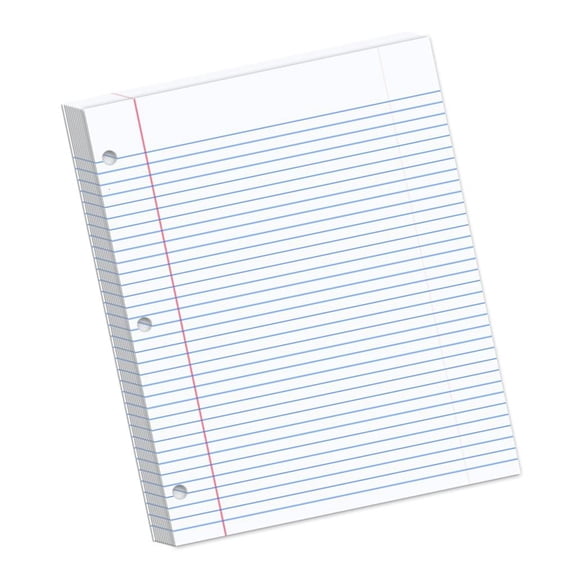 Giaone Universal Fit 3 Hole Punched Lined Filler Paper 200 Sheets Smooth Writing