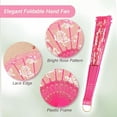 thumbnail image 3 of Potable Lace Folding Hand Fan,QZS Embroidered Flower Decorative Folding Fans Chinese Hand Fan for Costume Wedding Bridal Dancing Tea Party,Pink, 3 of 6