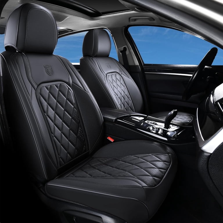 Coverado Front Car Seat Covers, Waterproof Leather, 6-Piece Set photo 1