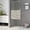 Silver, variant on Walk-in Shower Wall 45.3x76.8 Inches Black Aluminum Framed Glass Partition