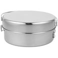 thumbnail image 1 of 1 juego de ollas y sartenes para acampar, utensilios de cocina de acero inoxidable para acampar, utensilios de cocina para acampar, 1 of 6