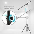 thumbnail image 2 of Pyle Heavy Duty Tripod Extendable Boom Microphone Height Adjustable Mic Stand Mic adapter, 2 of 4