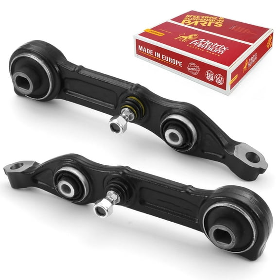 Metrix Premium Chassis Parts - Front Left & Right Lower Rearward Control Arm w Bushing Assembly Kit Fits 07-11 Mercedes-Benz CLS350, 07-09 CLS500, RK620187, RK620183, Made in Europe