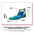 thumbnail image 6 of POP JUMP 13ft Topical Inflatable Dual Lane Slide with Pool for Kids & Adult, Include Blower, 6 of 11