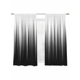 thumbnail image 7 of Black White Sheer Curtains 63 Inch Length 2 Panels Set, Modern Geometric Abstract Gradient Striped Voile Window Treatment Rod Pocket Curtains Sheers Drapes for Bedroom/Living Room/Kitchen 52x"63"x2, 7 of 7