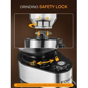 Electric Burr Coffee Grinder FOHERE, 200W Upgrade, 18 Precise Grind Settings, 2-14 Cup Adjustable, Only for Grind Coffee, Black
