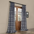thumbnail image 2 of half price drapes firenze fern flocked faux silk single curtain panel, 2 of 2