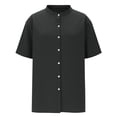 thumbnail image 3 of Button Down Shirts for Men Cotton Linen Short Sleeve Beach Vacation Shirt Lightweight Loose Fashion Casual Summer Blouse Top, 3 of 5