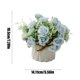 thumbnail image 3 of Jarrón de cerámica con arreglos de flores artificiales – Decoración de bola floral de seda falsa, ramo de plástico, tallos ajustables, centro de mesa para fiesta en casa y oficina de boda, 3 of 6