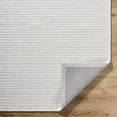 thumbnail image 5 of Hauteloom Destry Modern Hand Tufted Natural Fiber Wool Area Rug - Contemporary Striped Textured Carpet for Living Room, Bedroom, Dining Room - Ivory, Cream, Light Taupe - 8' x 10', 5 of 8