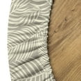 thumbnail image 5 of Ambesonne Tropical Fitted Round Tablecloth, Botanical Exotic Leaves, 56"- 60" Diameter, Pale Sepia and Cream, 5 of 5
