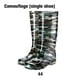 thumbnail image 5 of Jumpingount Botas de lluvia, zapatos calentadores de muslo de plástico, chanclos de plana, cómodos y puros, diarios, informales, para el día de Accesorios de calzado Camuflaje Zapatos>44 Jumpingount AP013571-19, 5 of 6