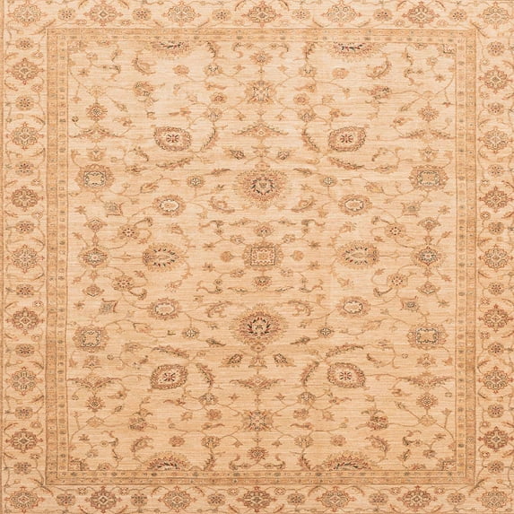 Ahgly Company Indoor Square Abstract Orange Abstract Area Rugs, 4' Square