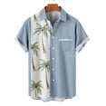 thumbnail image 5 of Yuwull Men's Short Sleeve Button Down Vintage Bowling Shirts with Pocket Hawaiian Casual Printed Beach Shirt Summer Regular Fit Top, 5 of 9