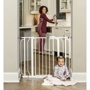Regalo Easy Step Extra Wide Metal Walk Through Baby Safety Gate, White, Ages 6 to 24 Months