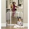 Easy Step Extra Wide Metal Walk Through Baby Safety Gate, White, Ages 6 to 24 Months