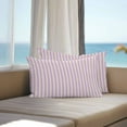 thumbnail image 2 of Simple White Striped Outdoor Pillow Covers Pack of 2 Purple Stripes Vintage Linen Waterproof Throw Pillow Covers Decorative Cushion Cases for Patio Garden Tent Balcony Couch 20x12 inch, 2 of 8