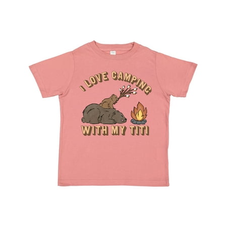 

Inktastic I Love Camping with My Titi Gift Toddler Boy or Toddler Girl T-Shirt