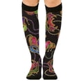 thumbnail image 6 of Womens Socks Cute Animal Knitted Mid Calf Soft Stylish Thigh High Stockings Purple One Size, 6 of 7