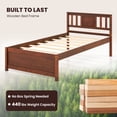 thumbnail image 3 of Gymax Twin Size Bed Frame w/ Headboard Wood Slat Support No Box Spring Needed, 3 of 9
