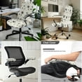 thumbnail image 2 of SCRAWLGOD Paws Spots Beige 3 Pcs Set Removable Office Chair Cover with Armrest Protector Stain Resistant Swivel Chair Slipcover Universal High Back Chair Covers, L, 2 of 7