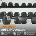thumbnail image 6 of Mikolo Rubber Hex Dumbbell Set, Option in 350lbs, Strength Training Weight Set Home Gym, 6 of 11