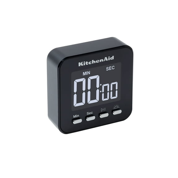KitchenAid Digital Single Event Magnetic Timer, Cooking, Classroom, Egg Timer, Black, KQ912
